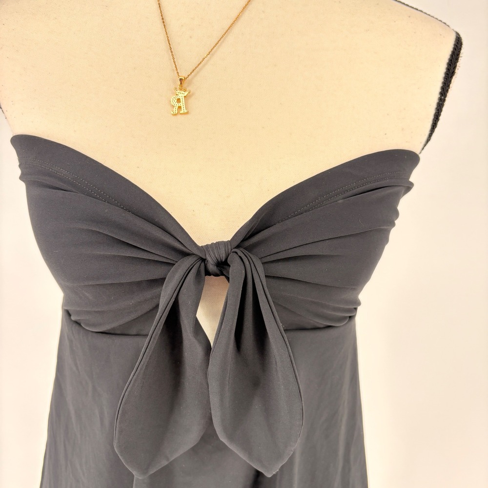 Karla Colletto Black Swim Top‎ Bow Strapless Swimsuit Cover Up - Picture 3 of 12